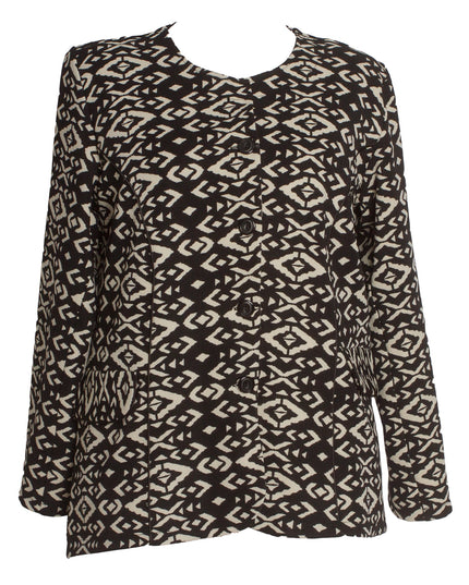 Κομψό σακάκι με γεωμετρικό μοτίβο και τσέπες