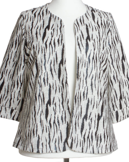 Σακάκι σε μεγάλα μεγέθη με 3/4 μανίκια και animal print