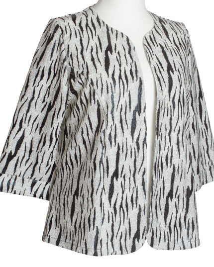 Σακάκι σε μεγάλα μεγέθη με 3/4 μανίκια και animal print