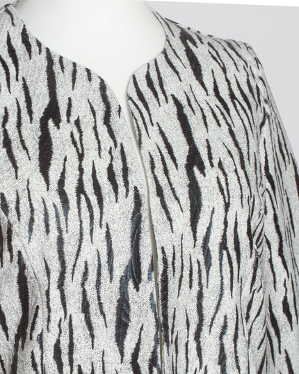 Σακάκι σε μεγάλα μεγέθη με 3/4 μανίκια και animal print