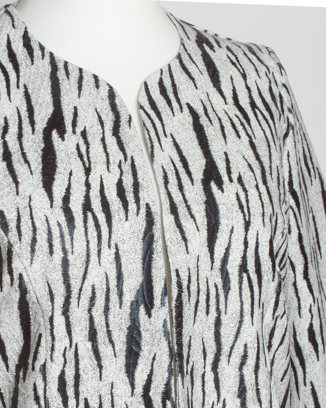 Σακάκι σε μεγάλα μεγέθη με 3/4 μανίκια και animal print