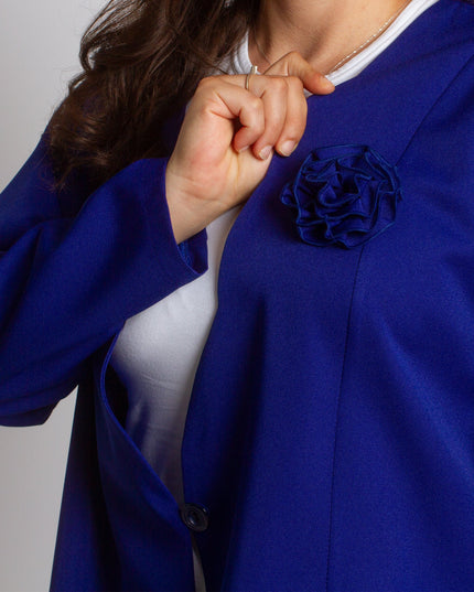 Επίσημο σακάκι σε μπλε ρουά  μεγάλα μεγέθη