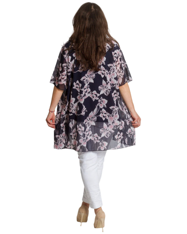 Σετ με τοπάκι και Αέρινο ζακετάκι με Λουλούδια