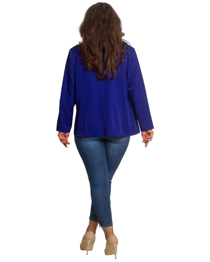 Επίσημο σακάκι σε μπλε ρουά  μεγάλα μεγέθη