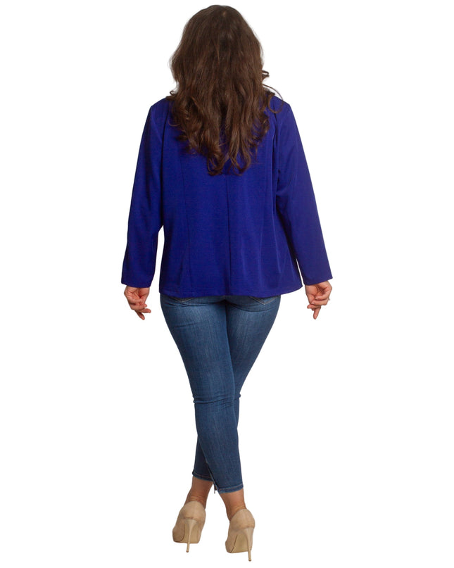 Επίσημο σακάκι σε μπλε ρουά  μεγάλα μεγέθη