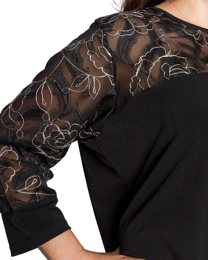 Μαύρη επίσημη τουνίκ με εντυπωσιακό κέντημα