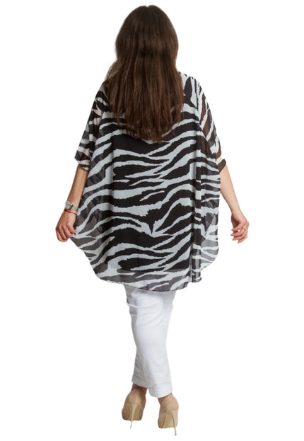 Επίσημη σιφόν τουνίκ για μεγάλα μεγέθη με animal print