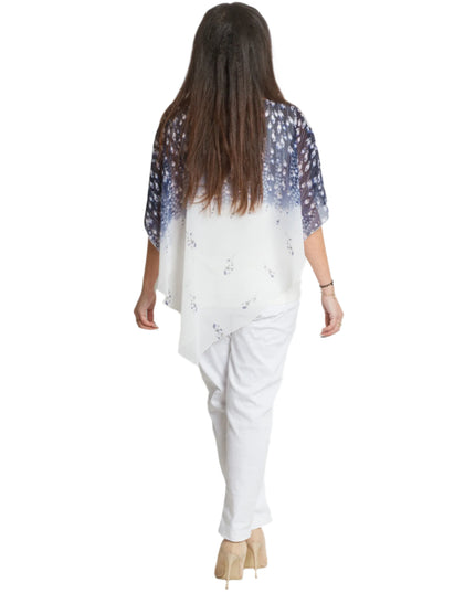 Λευκή Τουνίκ με Λουλούδια - Άνοιξη-Καλοκαίρι