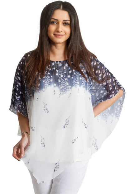 Λευκή Τουνίκ με Λουλούδια - Άνοιξη-Καλοκαίρι