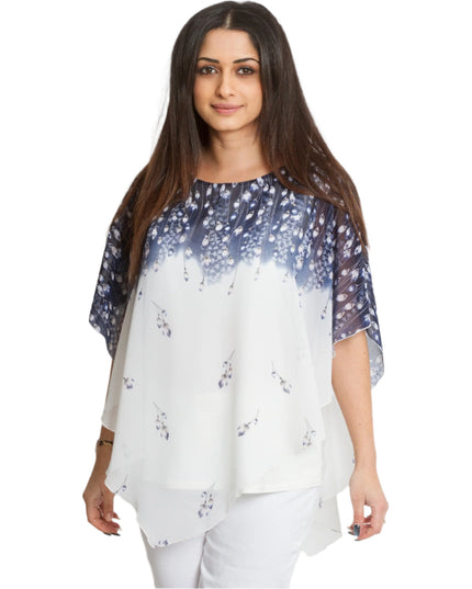 Λευκή Τουνίκ με Λουλούδια - Άνοιξη-Καλοκαίρι