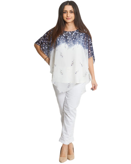 Λευκή Τουνίκ με Λουλούδια - Άνοιξη-Καλοκαίρι