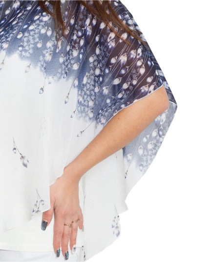 Λευκή Τουνίκ με Λουλούδια - Άνοιξη-Καλοκαίρι