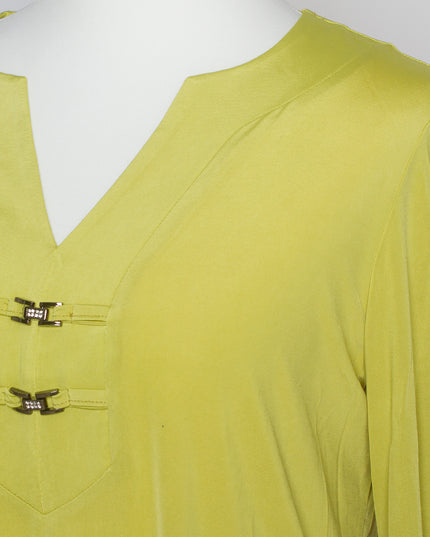 Κίτρινη Επίσημη Τουνίκ με Διακοσμητικά Στοιχεία