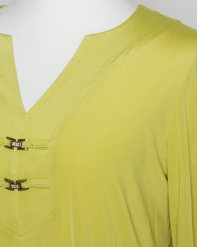 Κίτρινη Επίσημη Τουνίκ με Διακοσμητικά Στοιχεία