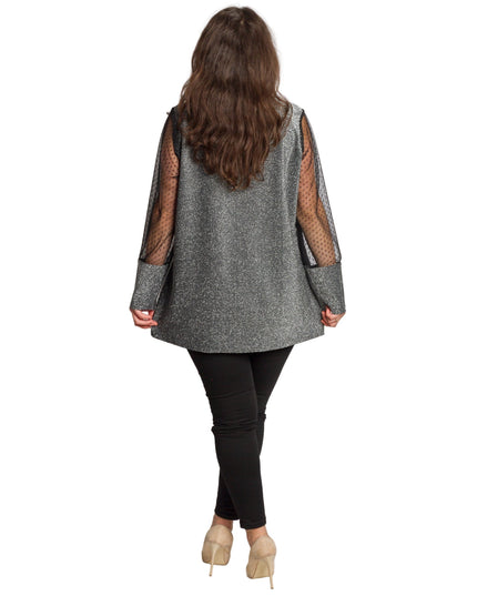 Ασημί τουνίκ με λάμψη για επίσημες εμφανίσεις