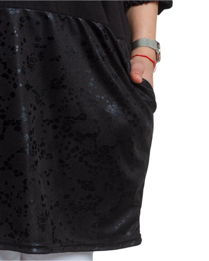 Κομψή Μαύρη Τουνίκ με  Κορδόνια