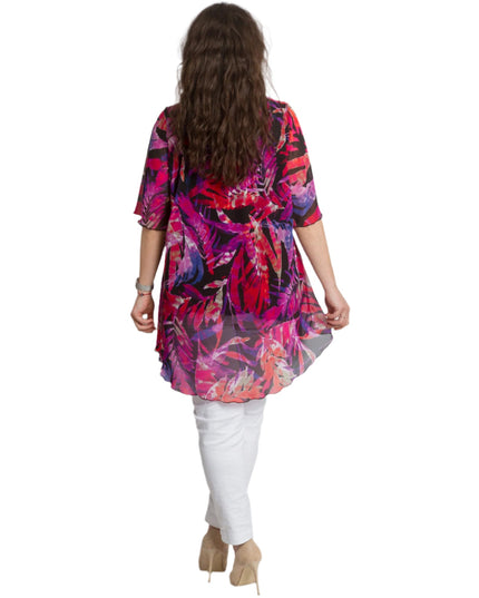 Κομψή Τουνίκ plus size με Εντυπωσιακό Φλοράλ Σχέδιο