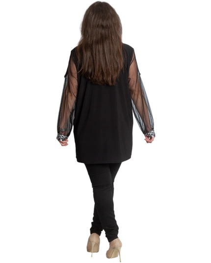 Επίσημη Τουνίκ με Τούλινα Μανίκια και Διακόσμηση