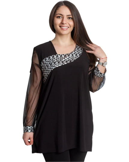 Επίσημη Τουνίκ με Τούλινα Μανίκια και Διακόσμηση