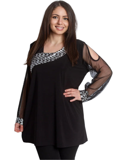 Επίσημη Τουνίκ με Τούλινα Μανίκια και Διακόσμηση