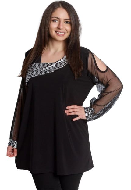 Επίσημη Τουνίκ με Τούλινα Μανίκια και Διακόσμηση