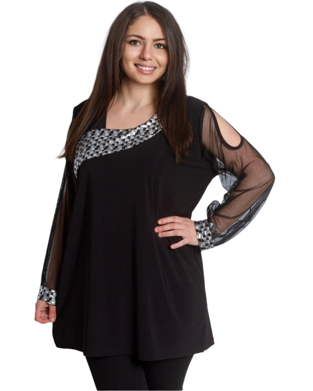 Επίσημη Τουνίκ με Τούλινα Μανίκια και Διακόσμηση