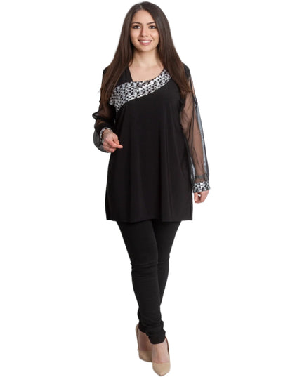 Επίσημη Τουνίκ με Τούλινα Μανίκια και Διακόσμηση