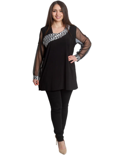 Επίσημη Τουνίκ με Τούλινα Μανίκια και Διακόσμηση