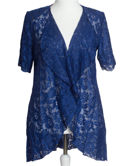 Επίσημο Μακρύ Δαντελένιο ζακετάκι σε Μπλε ρουά