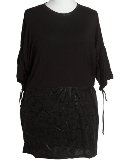 Κομψή Μαύρη Τουνίκ με  Κορδόνια