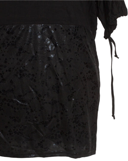 Κομψή Μαύρη Τουνίκ με  Κορδόνια