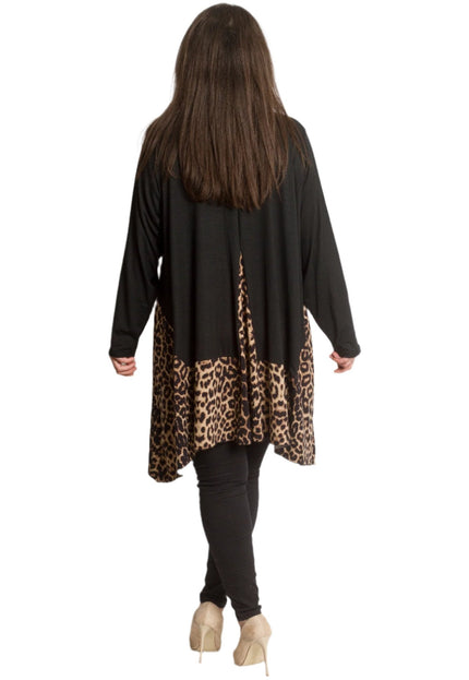 6XL-7XL Τουνίκ με Αρτ Κέντημα σε Λεοπάρ Ντιζάιν