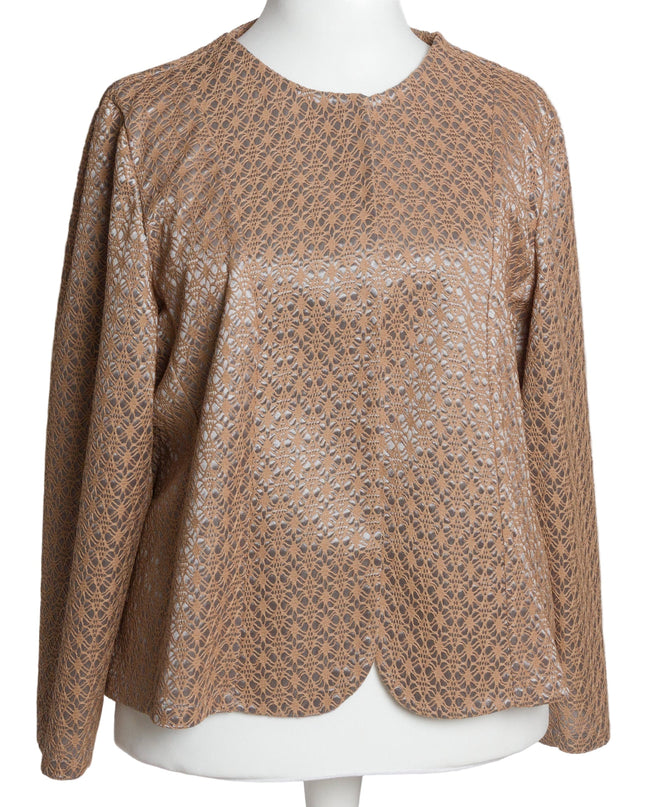 Κομψό σακάκι με δαντελένια υφή & άνετη γραμμή