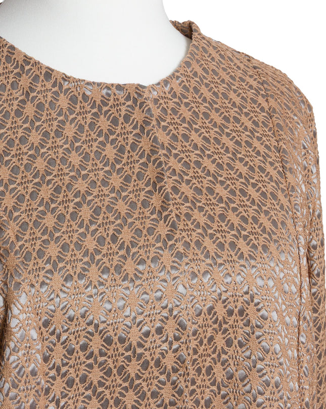 Κομψό σακάκι με δαντελένια υφή & άνετη γραμμή