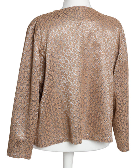 Κομψό σακάκι με δαντελένια υφή & άνετη γραμμή