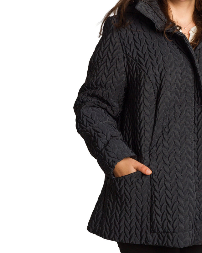 Καπιτονέ μπουφάν με τσέπες σε μεγάλα μεγέθη