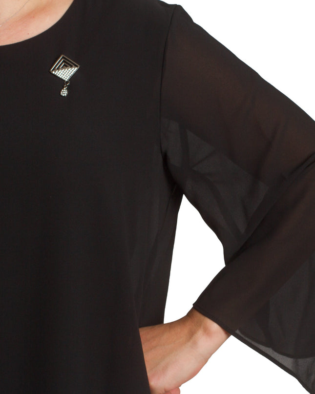 Επίσημο σετ δύο τεμαχίων σε μαύρο για μεγάλα μεγέθη