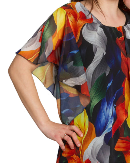 Αέρινη Τουνίκ με Πολύχρωμο Σχέδιο