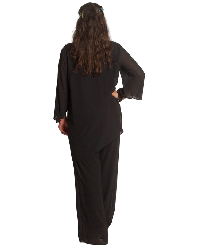 Επίσημο σετ δύο τεμαχίων σε μαύρο για μεγάλα μεγέθη