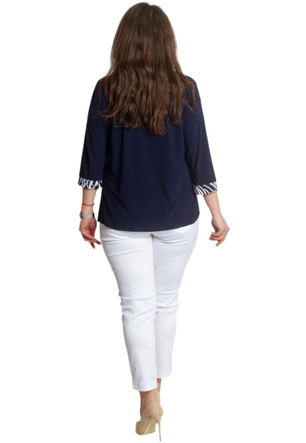 Επίσημο Πουκάμισο 3/4 Μανίκια Plus Size