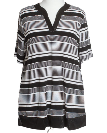 Κομψή Ριγέ Τουνίκ plus size