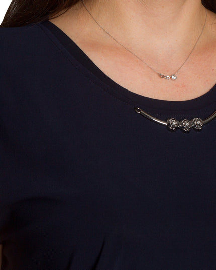 Επίσημο σετ με τοπ και σιφόν ζακετάκι