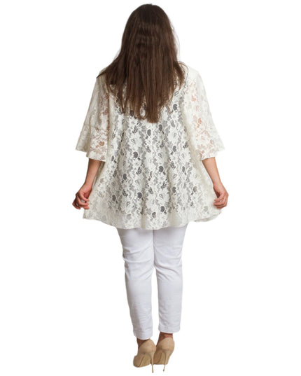 Επίσημο δαντελένιο ζακετάκι σε μεγάλα μεγέθη