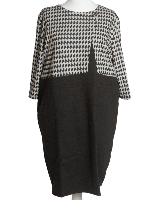 5XL 6XL Επίσημο Φόρεμα σε Καρό Σχέδιο