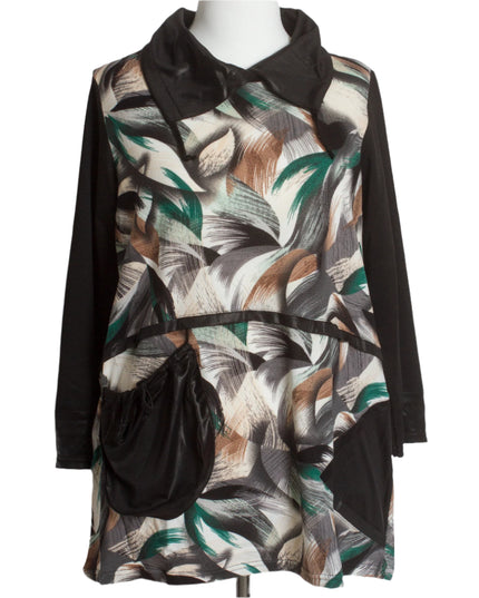 Γυναικεία Τουνίκ με Τσέπη σε Αφηρημένο Σχέδιο