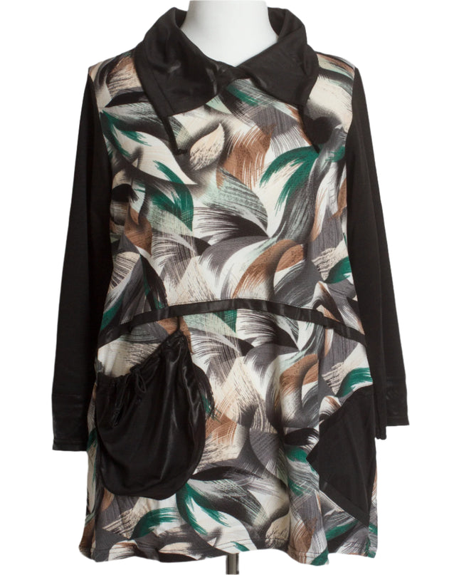 Γυναικεία Τουνίκ με Τσέπη σε Αφηρημένο Σχέδιο