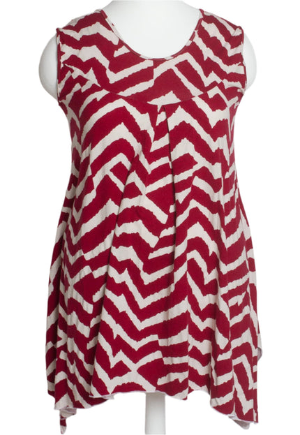 Αέρινη τουνίκ με ζιγκ-ζαγκ σχέδιο και στρογγυλή λαιμόκοψη