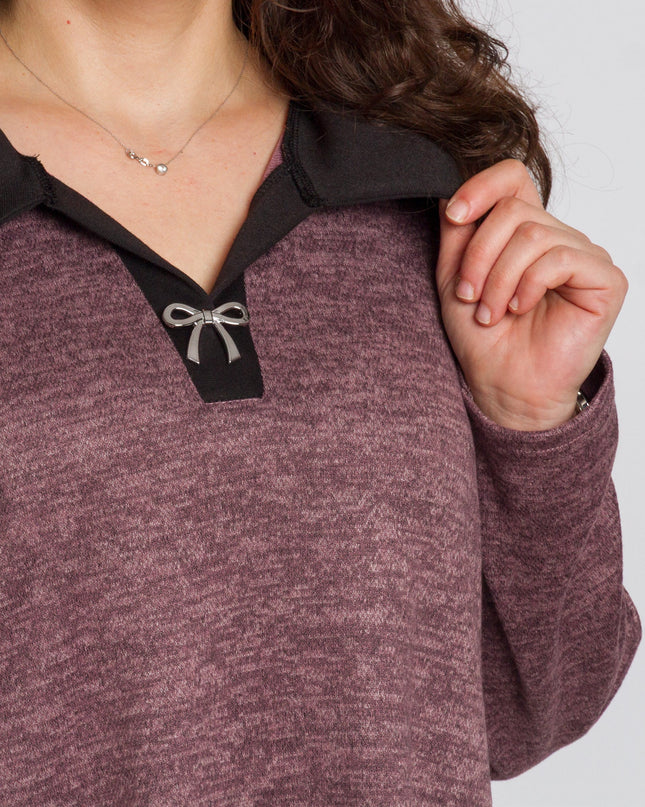 Γυναικεία τουνίκ σε ροζ απόχρωση για μεγάλα μεγέθη