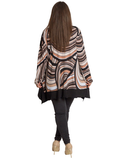 Μακριά φαρδιά πολύχρωμη τουνίκ σε μεγάλα μεγέθη