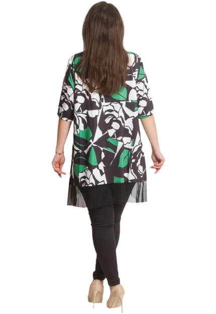 Μαύρη Τουνίκ Plus Size- Επίσημη Περίσταση - Άνοιξη-Καλοκαίρι